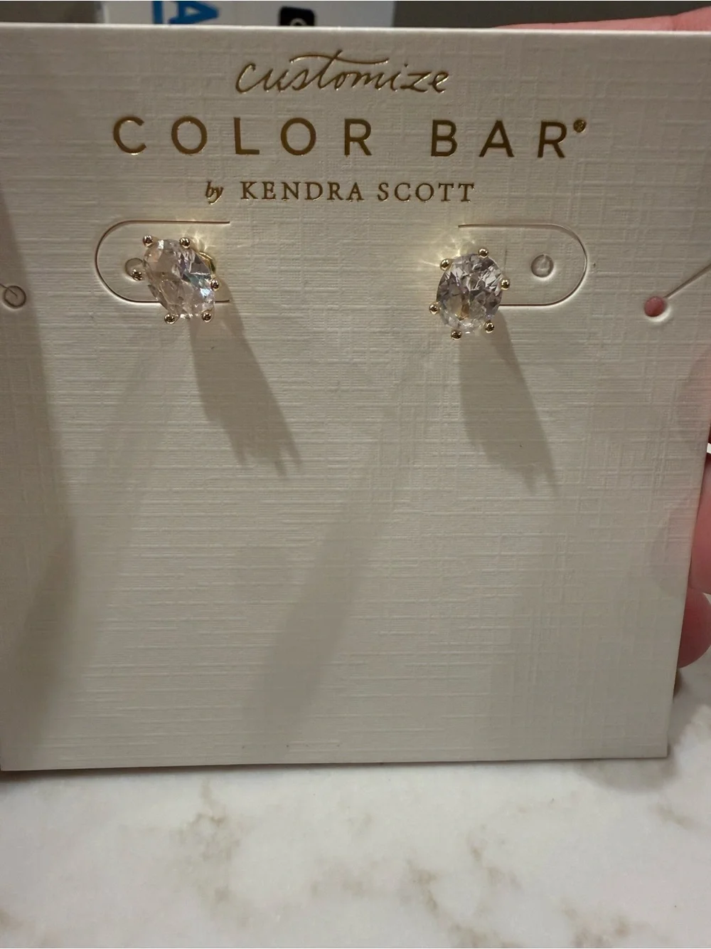 Kendra Scott Clear Stone Stud Earrings